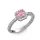 Ékszerpalota eljegyzési gyűrű 0,4Ct pink zafírral BRK228 fehér arany