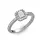Ékszerpalota eljegyzési gyűrű 0,4Ct H/SI gyémánttal BRK228 platina