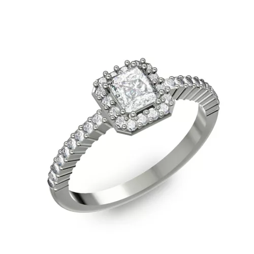 Ékszerpalota eljegyzési gyűrű 0,4Ct G/VS gyémánttal BRK228 platina
