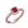 Ékszerpalota eljegyzési gyűrű 0,4Ct rubinnal BRK228 rozé arany