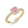 Ékszerpalota eljegyzési gyűrű 0,4Ct pink zafírral BRK228 sárga arany