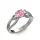 Ékszerpalota eljegyzési gyűrű 0.5ct pink zafírral BRK237 fehér arany