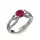 Ékszerpalota eljegyzési gyűrű 0.5ct rubinnal BRK237 fehér arany