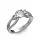 Ékszerpalota eljegyzési gyűrű 0.5ct H/SI gyémánttal BRK237 platina