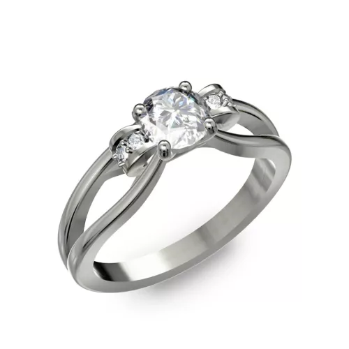 Ékszerpalota eljegyzési gyűrű 0.5ct H/SI gyémánttal BRK237 platina