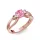 Ékszerpalota eljegyzési gyűrű 0.5ct pink zafírral BRK237 rozé arany