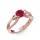 Ékszerpalota eljegyzési gyűrű 0.5ct rubinnal BRK237 rozé arany