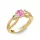 Ékszerpalota eljegyzési gyűrű 0.5ct pink zafírral BRK237 sárga arany