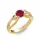 Ékszerpalota eljegyzési gyűrű 0.5ct rubinnal BRK237 sárga arany