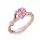 Ékszerpalota eljegyzési gyűrű 1ct pink zafírral BRK238 rozé arany