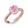Ékszerpalota eljegyzési gyűrű 1ct pink zafírral BRK246 rozé arany
