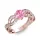 Ékszerpalota eljegyzési gyűrű 1ct pink zafírral BRK251 rozé arany