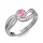 Ékszerpalota eljegyzési gyűrű 0,25ct pink zafírral BRK254 fehér arany