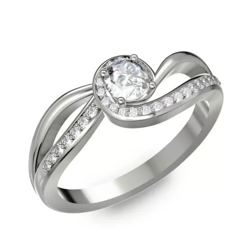 Ékszerpalota eljegyzési gyűrű 0,25ct gyémánttal BRK254 platina