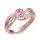 Ékszerpalota eljegyzési gyűrű 0,25ct pink zafírral BRK254 rozé arany