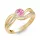Ékszerpalota eljegyzési gyűrű 0,25ct pink zafírral BRK254 sárga arany
