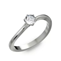   Ékszerpalota eljegyzési gyűrű 0.2ct gyémánttal BRK259 platina