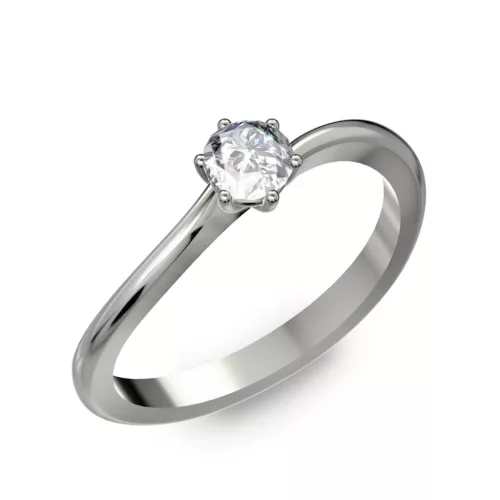 Ékszerpalota eljegyzési gyűrű 0.2ct gyémánttal BRK259 platina