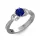 Ékszerpalota eljegyzési gyűrű 0.5ct kék diffusion zafírral BRK261 fehér arany