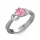 Ékszerpalota eljegyzési gyűrű 0.5ct pink zafírral BRK261 fehér arany