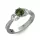 Ékszerpalota eljegyzési gyűrű 0.5ct zöld zafírral BRK261 fehér arany