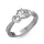 Ékszerpalota eljegyzési gyűrű 0.5ct gyémánttal BRK261 platina