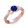 Ékszerpalota eljegyzési gyűrű 0.5ct kék diffusion zafírral BRK261 rozé arany