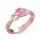 Ékszerpalota eljegyzési gyűrű 0.5ct pink zafírral BRK261 rozé arany