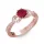Ékszerpalota eljegyzési gyűrű 0.5ct rubinnal BRK261 rozé arany