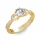 Ékszerpalota eljegyzési gyűrű 0.5ct G/VS gyémánttal BRK261 sárga arany