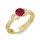 Ékszerpalota eljegyzési gyűrű 0.5ct rubinnal BRK261 sárga arany