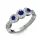 Ékszerpalota eljegyzési gyűrű kék diffusion zafírral BRK273 fehér arany