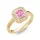 Ékszerpalota eljegyzési gyűrű 1ct pink zafírral BRK275 sárga arany