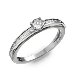   Ékszerpalota eljegyzési gyűrű 0.17ct gyémánttal BRK284 fehér arany