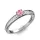 Ékszerpalota eljegyzési gyűrű 0.17ct pink zafírral BRK284 fehér arany