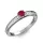Ékszerpalota eljegyzési gyűrű 0.17ct rubinnal BRK284 fehér arany