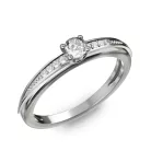 Ékszerpalota eljegyzési gyűrű 0.17ct gyémánttal BRK284 platina