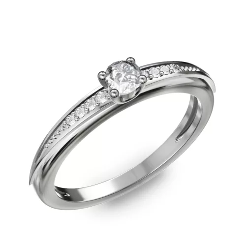 Ékszerpalota eljegyzési gyűrű 0.17ct gyémánttal BRK284 platina