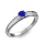 Ékszerpalota eljegyzési gyűrű 0.17ct kék zafírral BRK284 platina