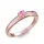 Ékszerpalota eljegyzési gyűrű 0.17ct pink zafírral BRK284 rozé arany