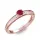 Ékszerpalota eljegyzési gyűrű 0.17ct rubinnal BRK284 rozé arany