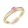 Ékszerpalota eljegyzési gyűrű 0.17ct pink zafírral BRK284 sárga arany