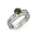 Ékszerpalota eljegyzési gyűrű 0.7ct zöld zafírral BRK286 fehér arany