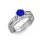 Ékszerpalota eljegyzési gyűrű 0.7ct kék zafírral BRK286 platina