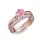 Ékszerpalota eljegyzési gyűrű 0.7ct pink zafírral BRK286 rozé arany