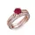 Ékszerpalota eljegyzési gyűrű 0.7ct rubinnal BRK286 rozé arany