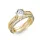 Ékszerpalota eljegyzési gyűrű 0.7ct G/VS gyémánttal BRK286 sárga arany