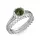 Ékszerpalota eljegyzési gyűrű 0.7ct zöld zafírral BRK287 platina