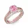Ékszerpalota eljegyzési gyűrű 0.7ct pink zafírral BRK287 rozé arany