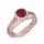 Ékszerpalota eljegyzési gyűrű 0.7ct rubinnal BRK287 rozé arany
